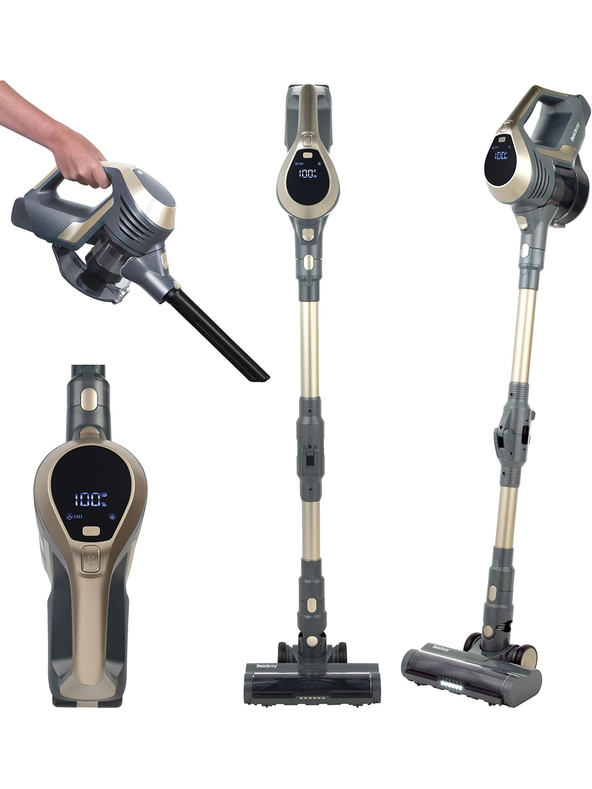 Beldray Titanium Smartflex Akku-Staubsauger Handstaubsauger Sensor LED Anzeige