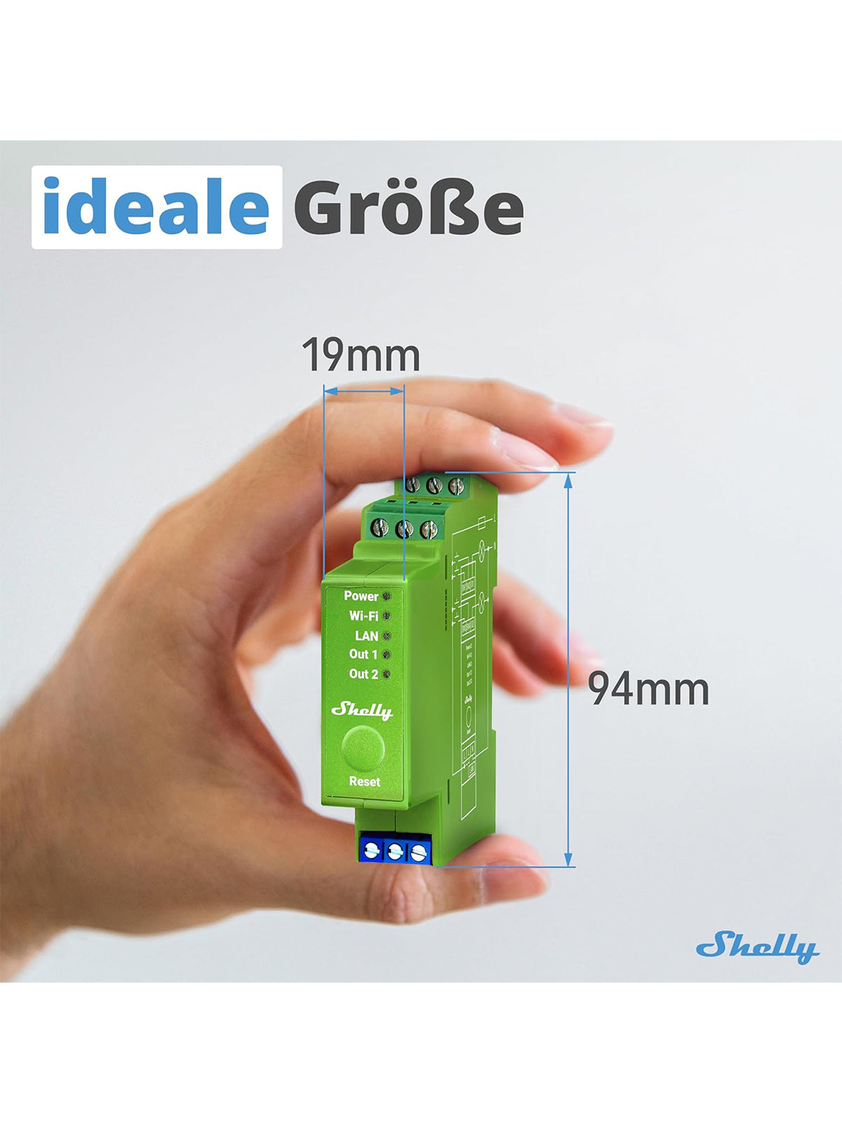 Shelly Pro Dimmer 2PM 2-Kanal-DIN-Hutschienen-Smart-Dimmer LAN, WLAN Bluetooth