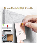 6x Filz-Pinnwand mit 60 Pins 12 mm dick Pinwand Korkwand Selbstklebend 30x30 cm-2