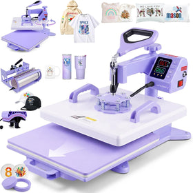 Heißpresse Wärmepresse 5-in-1 mit 38 x 38 cm 850 ml Becherpresse Ausziehbar