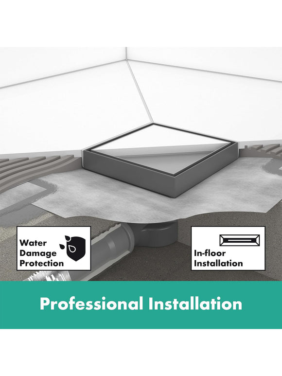 hansgrohe 56249670 RainDrain Point Punktablauf 150/150 Rückseitig Befliesbar