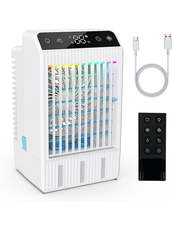Mobile Klimaanlage 1000 ml Tank Leise Timerfunktion 4 Geschwindigkeiten LED