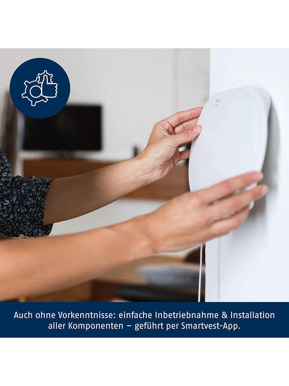 ABUS Funk-Alarmanlage Smartvest Basis-Set mit Bewegungsmelder und Öffnungsmelder