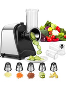 Nictemaw Gemüseschneider Automatisch Elektrisch Gemüsehobel 250W mit 5 Klingen-1