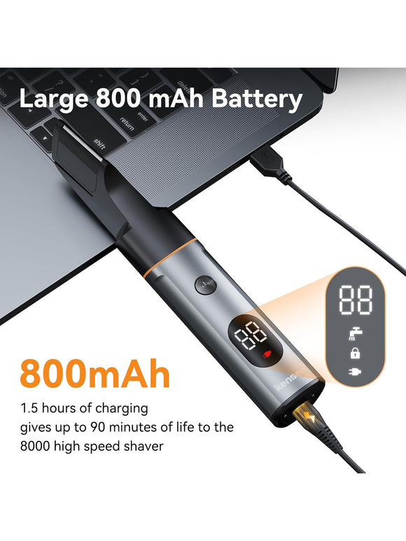 Kensen S16 Körperhaarschneider Rasierer für Männer Ganzer Körper mit LED-Anzeige