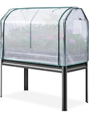 KING BIRD Hochbeet aus Metall Pflanzkasten Blumenbett Frühbeet 120x60x137 cm-1