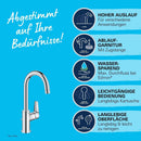 GROHE StartEdge Waschtischarmatur L-Size Wassersparend mit Zugstangen-Ablauf-2