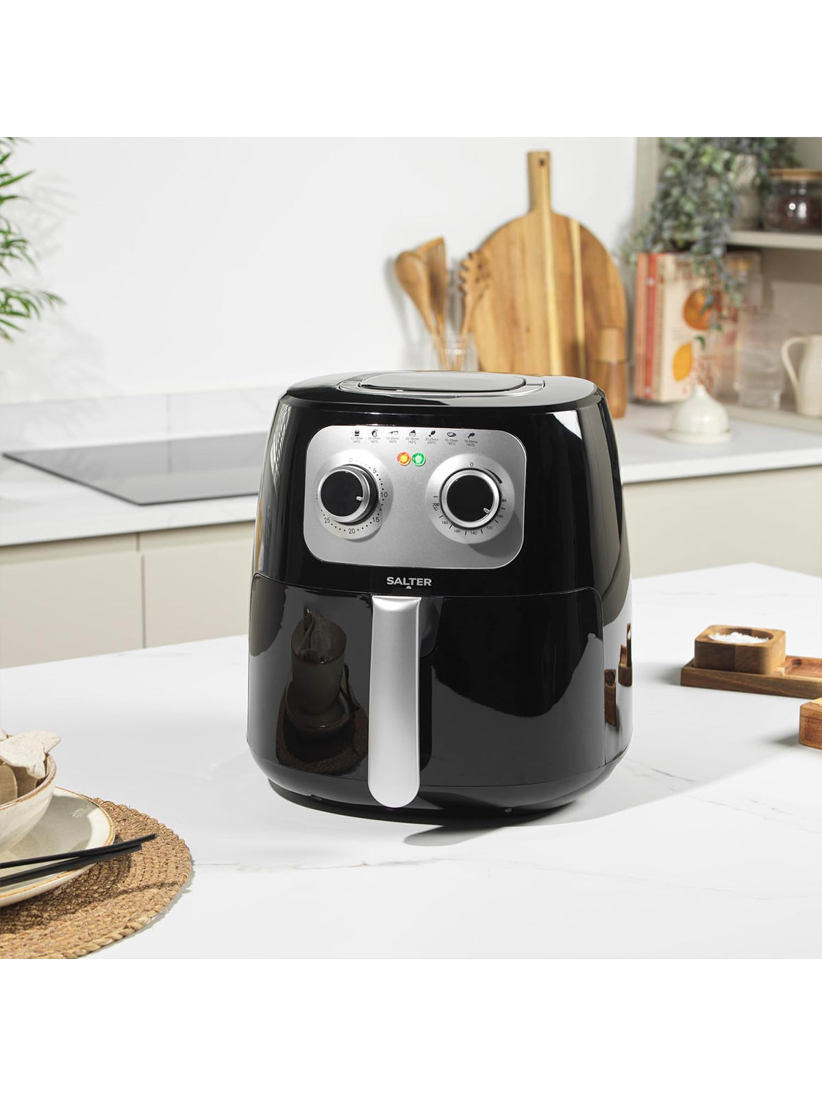 Salter Heißluftfritteuse 4,2 L Ölfreier Multikocher mit Timer Antihaft 1300 W