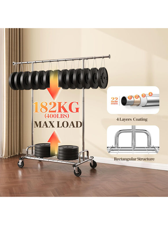 HOKEEPER Kleiderständer 136 kg Tragbar Mit Rollen Kleidung Boutiqe Wohnung