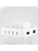 Multifunktionale USB-Ladestation mit 4 Ports und 4 Ladekabel für Handy Laptop-7