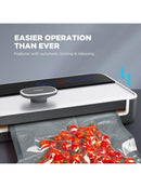 CalmDo Vakuumiergerät Vollautomatisch Vakuumierer 80Kpa mit Folienrolle CD-V001-3