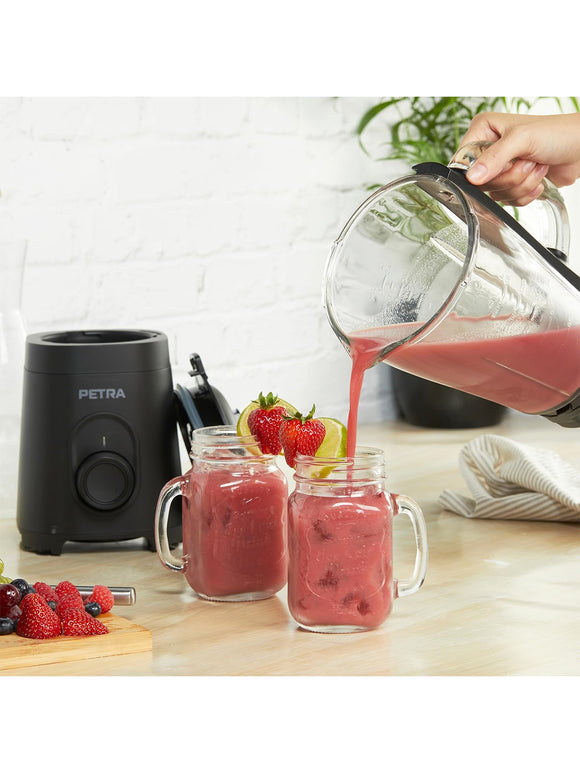 Petra Standmixer Glas 1,5L Smoothie Maker & Mixer für Küche 2 Geschwindigkeiten