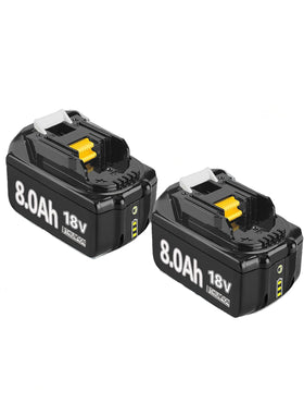 2x Ersatzakku Kompatibel mit Makita 18V Akku 8,0ah 8000mAh Li-ion für Werkzeuge