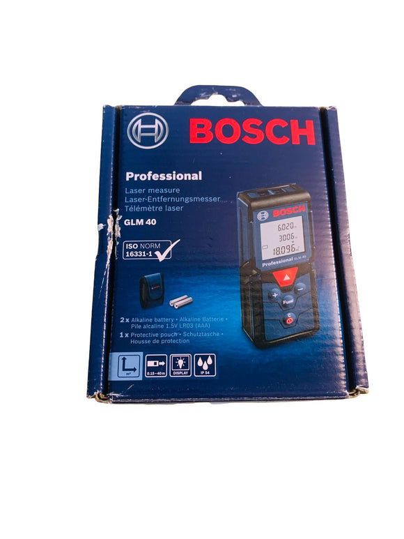 Bosch Professional Laser Entfernungsmesser GLM 40 Messbereich 40 m mit Tasche