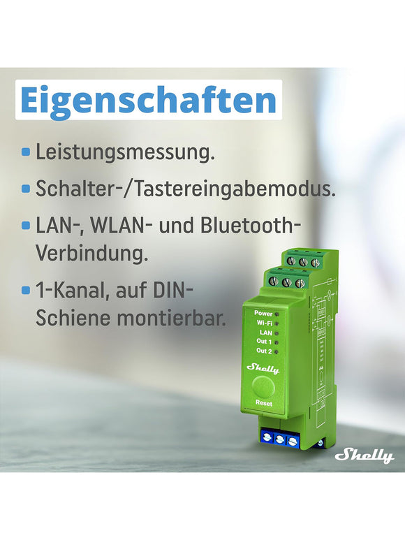 Shelly Pro Dimmer 2PM 2-Kanal-DIN-Hutschienen-Smart-Dimmer LAN, WLAN Bluetooth