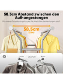 HOKEEPER Doppelter Kleiderständer auf Rollen Kleiderstange 3-in-1 bis 283 kg-6