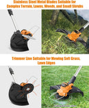 21V Akku Rasentrimmer Freischneider Bürstenlos 2x Akku Teleskoprohr Verstellbar-2