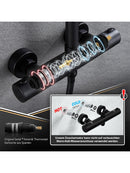 JOHO Thermostat Duschset Duschsystem mit XXL Regenduschkopf 30 cm Schwarz Rund-3