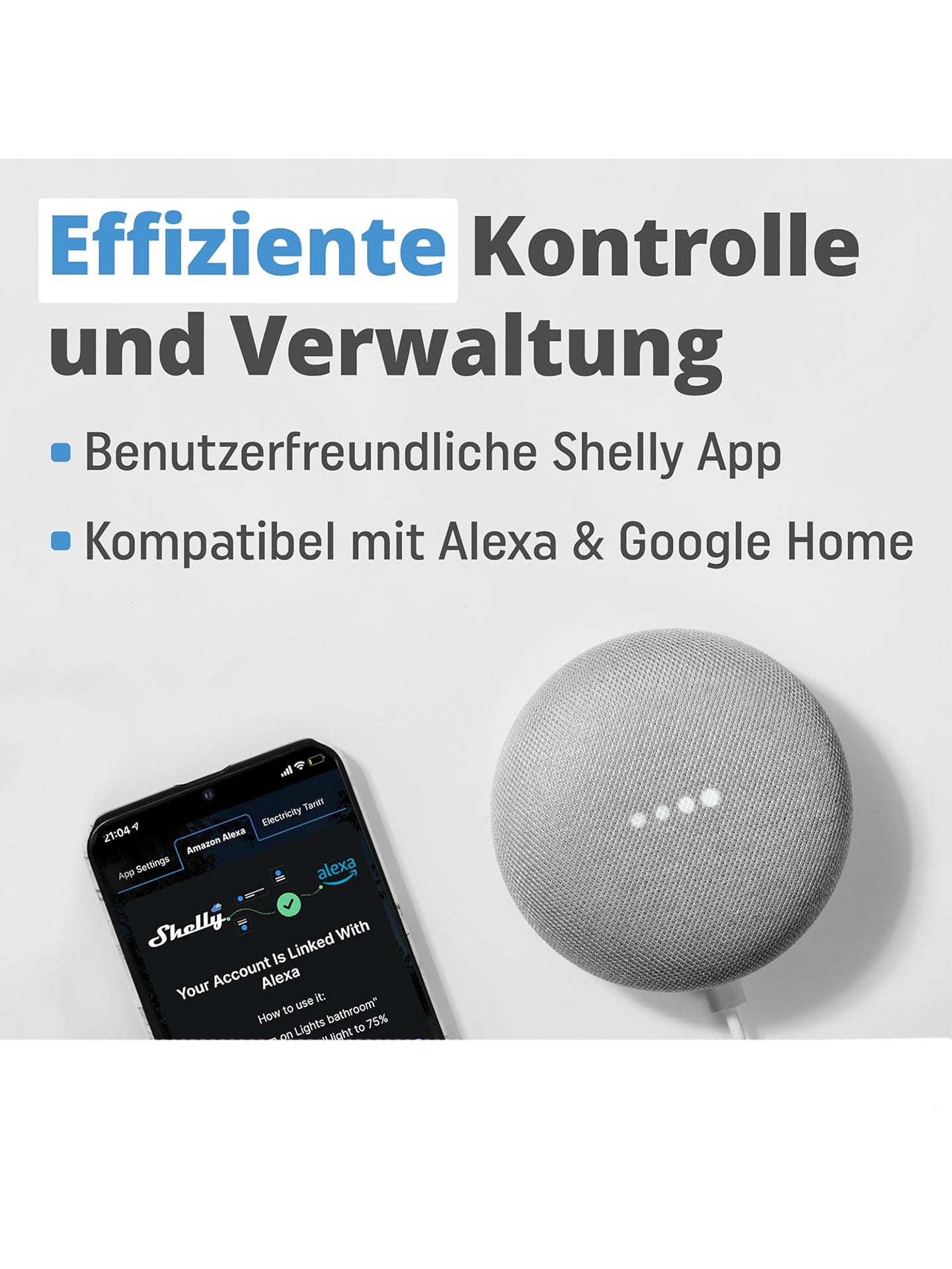 Shelly 3EM Wlan-gesteuerter 3 Kanal Relaisschalter Energiemessung Alexa Google