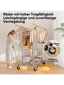 HOKEEPER Doppelter Kleiderständer auf Rollen Kleiderstange 3-in-1 bis 283 kg-7