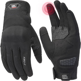 Motorrad Handschuhe Herren PU-Schaum Motorradhandschuhe Touchscreen Anti-Rutsch