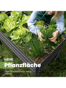 KING BIRD Hochbeet aus Metall Pflanzkasten Blumenbett Frühbeet 120x60x137 cm-6