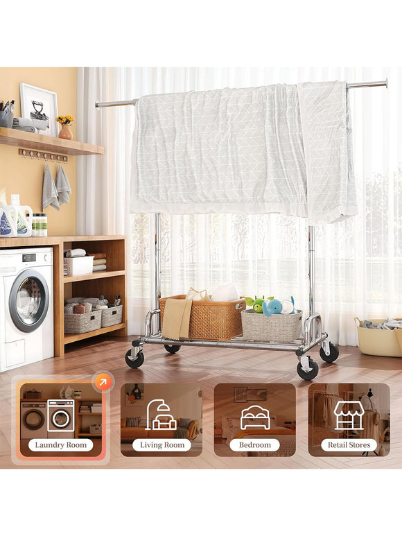 HOKEEPER Kleiderständer 136 kg Tragbar Mit Rollen Kleidung Boutiqe Wohnung