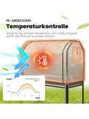 KING BIRD Hochbeet aus Metall Pflanzkasten Blumenbett Frühbeet 120x60x137 cm-3