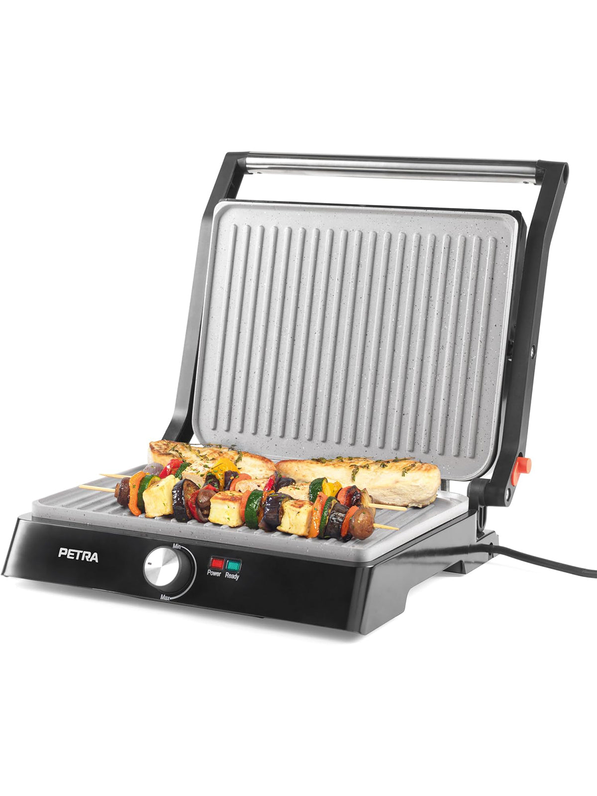 Petra XL 180° Elektrogrill und Panini-Presse Sandwichtoaster Tischgrill Antihaft