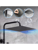 JOHO Thermostat Duschset Edelstahl Duschsystem Thermostat Kopfbrause XL 25x25 cm-3