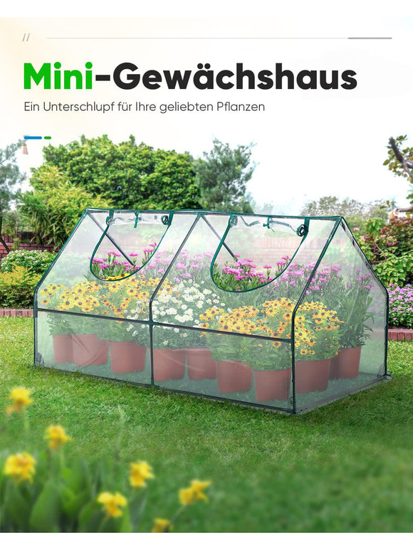 Quictent Foliengewächshaus Gewächshaus für Draußen 180x92x92 cm Reißverschluss