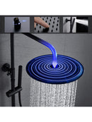 JOHO Thermostat Duschset Duschsystem mit XXL Regenduschkopf 30 cm Schwarz Rund-4