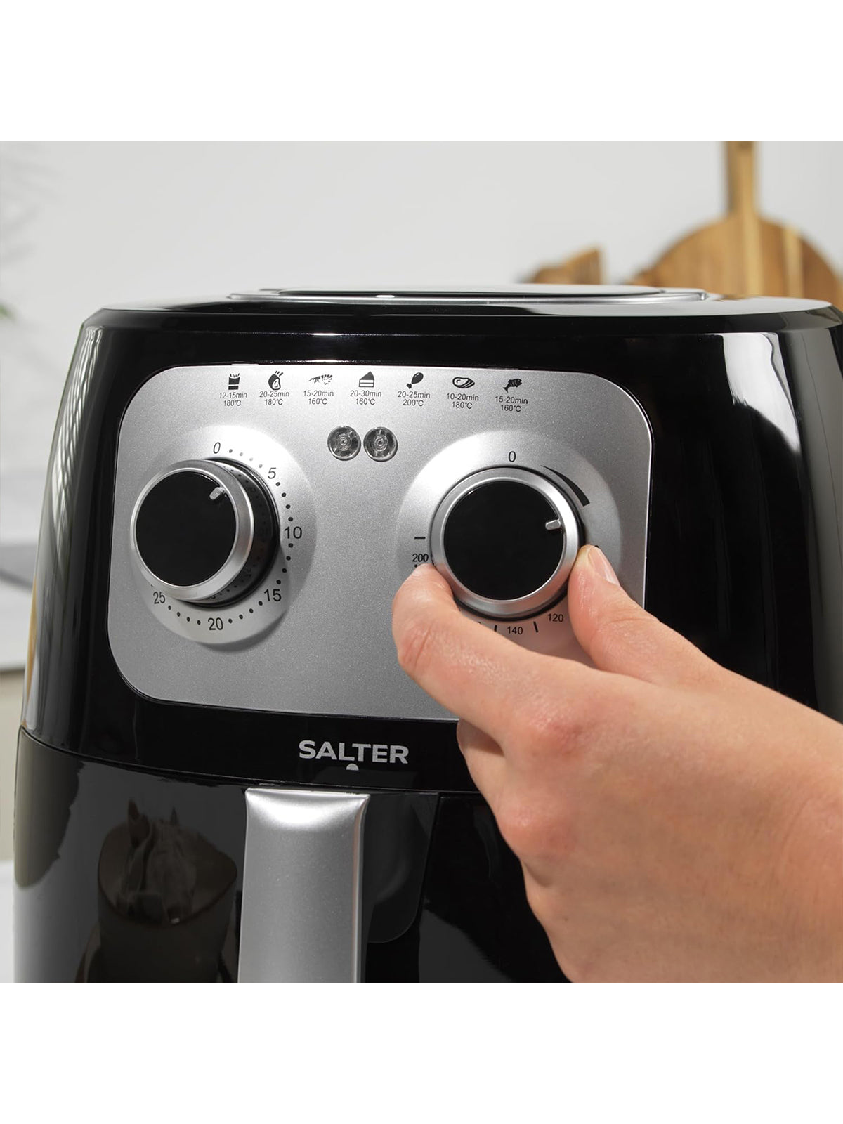 Salter Heißluftfritteuse 4,2 L Ölfreier Multikocher mit Timer Antihaft 1300 W