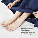 Schlafsack Mikrofaser mit Reißverschluss Leicht & Dünn Atmungsaktiv 230 x 105 cm-5