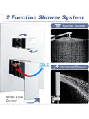 Solepearl 10 Zoll Regendusche Unterputz Duscharmatur Duschsystem Chrom 25 x 25cm-4