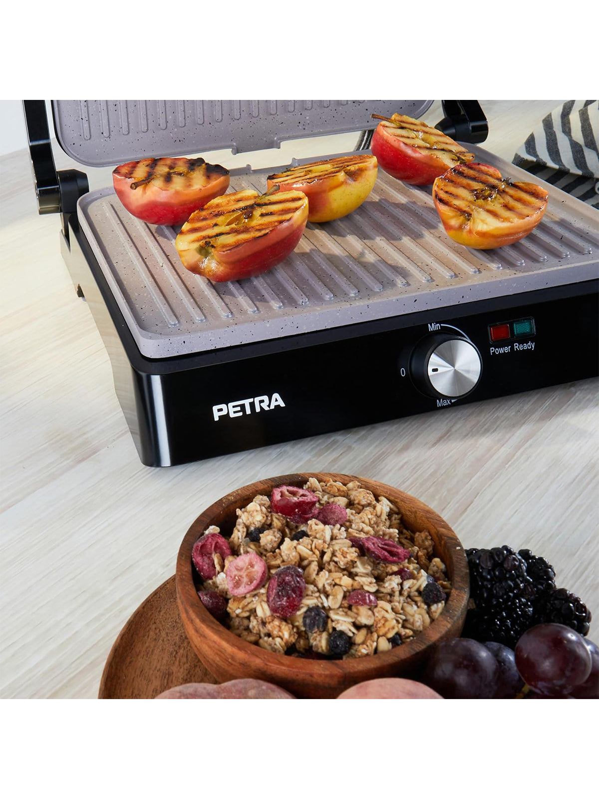 Petra XL 180° Elektrogrill und Panini-Presse Sandwichtoaster Tischgrill Antihaft