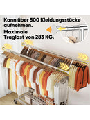 HOKEEPER Doppelter Kleiderständer auf Rollen Kleiderstange 3-in-1 bis 283 kg-3