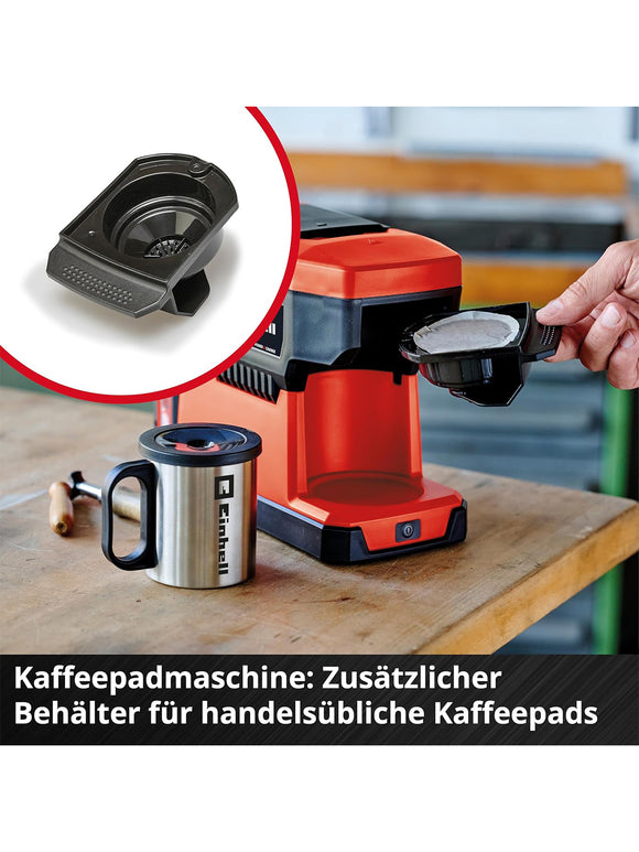 Einhell Akku-Kaffeemaschine TE-CF 18 Li-Solo Power X-Change 18V Behälter 240 ml