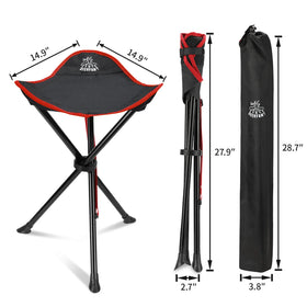 Campinghocker Stuhl 3-beinig Kompakt bis 102 kg mit Schultergurt Outdoor Camping