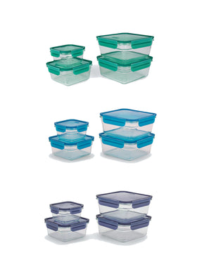 Frischhaltedosenset 4,5L 4tlg Hartglas Ofen & Mikrowelle bis 230°C BPA-frei