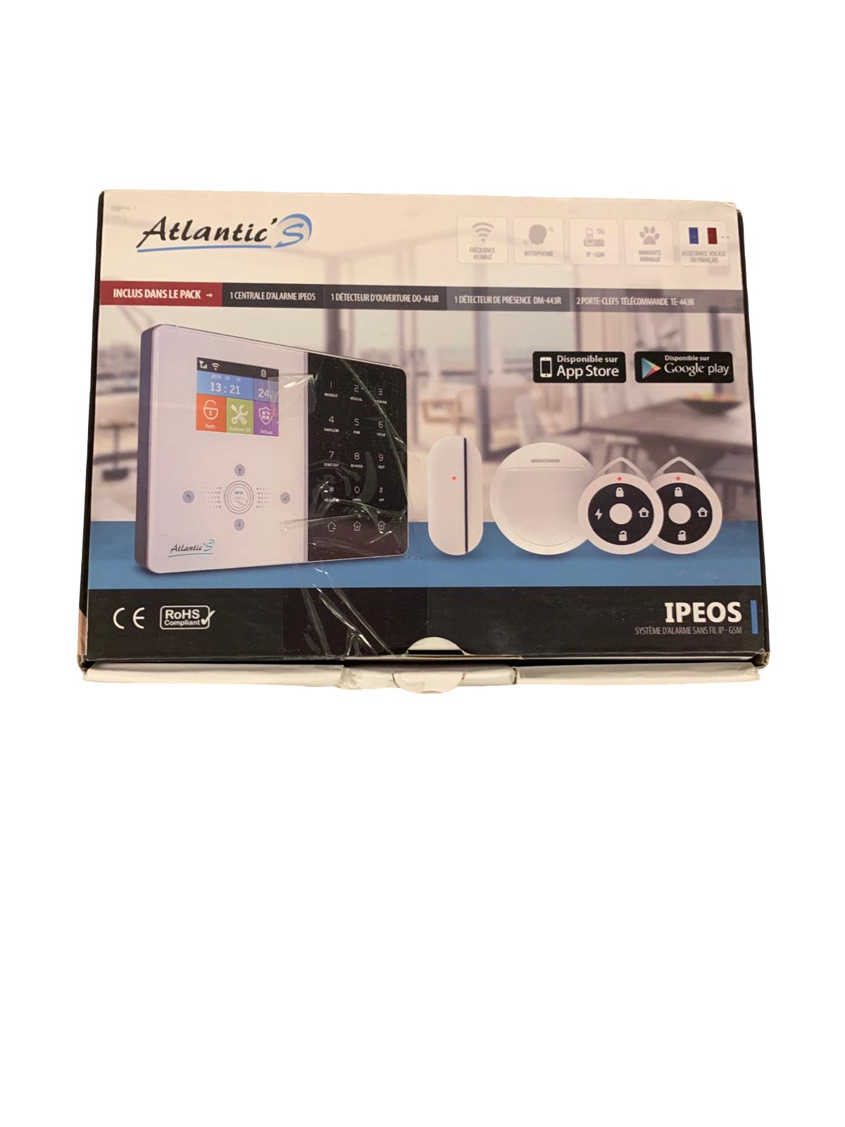 Atlantic's IPEOS KIT Hausalarm Funk WLAN GSM-Übertragung Bewegungsmelder App