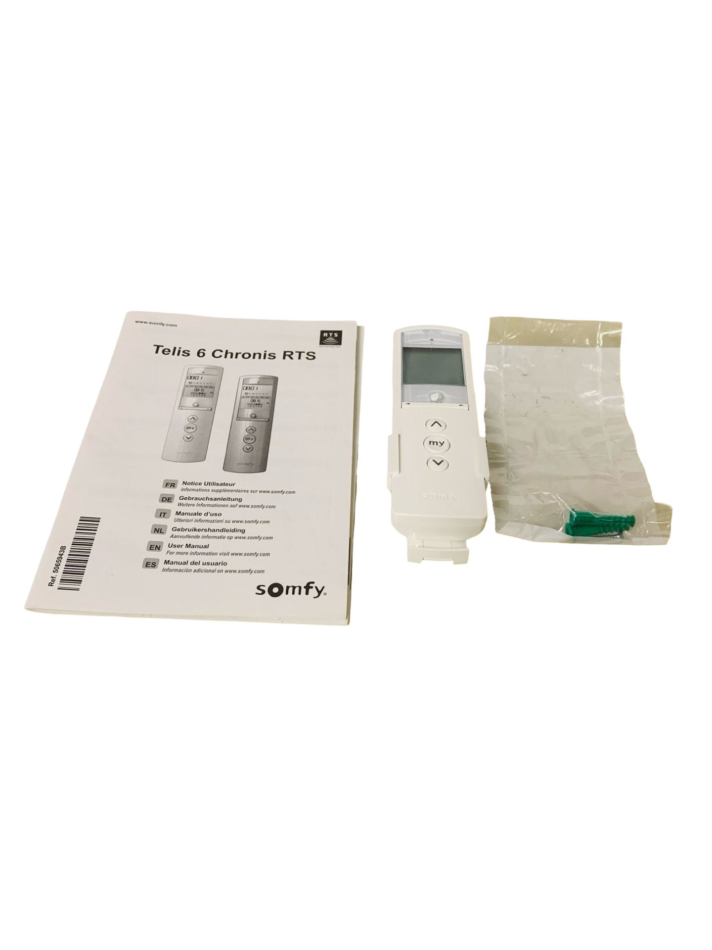 Somfy 2401101 Fernbedienung Telis 6 Chronis RTS Pure mit Zeitprogrammierung LCD
