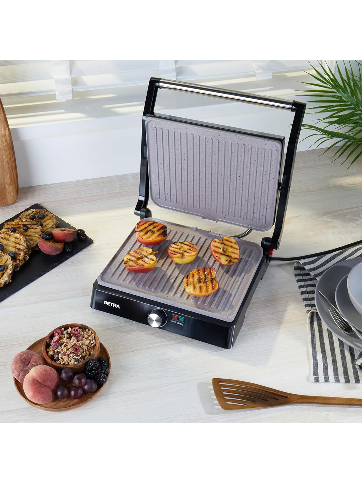 Petra XL 180° Elektrogrill und Panini-Presse Sandwichtoaster Tischgrill Antihaft