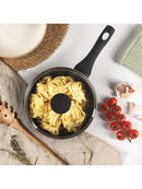 SALTER Megastone Kochtopfset 3-teilig Antihaft mit Hartglas Deckel und Dampfdüse-5