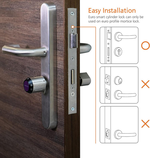 WAFERLOCK C760 Euro Schlau Zylinder Intelligentes Schloss IP68 70-85mm EN 15684