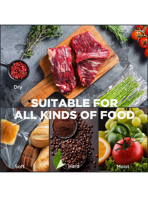 CalmDo Vakuumiergerät Vollautomatisch Vakuumierer 80Kpa mit Folienrolle CD-V001