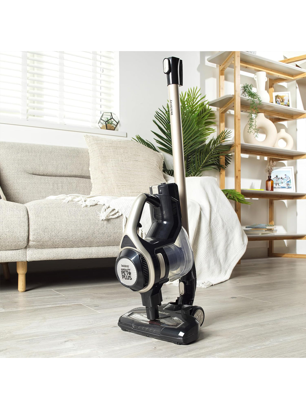 Beldray Airgility+ 2in1 Akku-Staubsauger Handstaubsauger 22,2 V LED-Bodenbürste