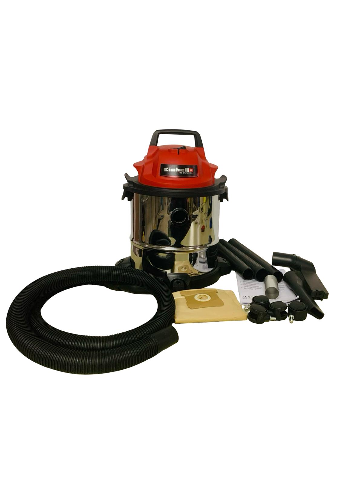 Einhell TC-VC 1812 S Nass-Trockensauger 1250 W mit 12 L Edelstahlbehälter