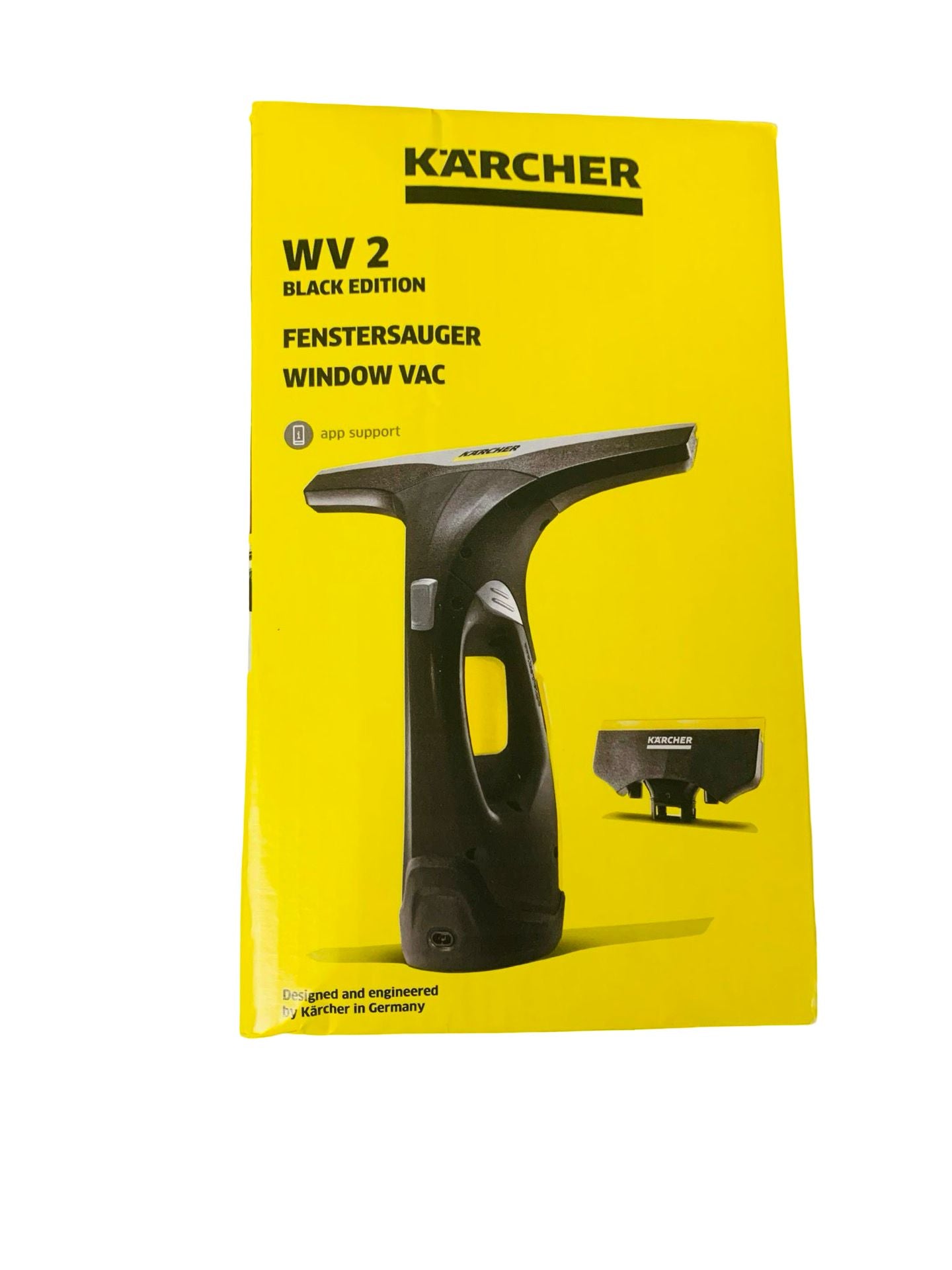 Kärcher Akku Fenstersauger WV 2 Black Edition mit 2 Aufsätzen
