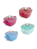 Viereckpfanne mit Aromadeckel Dampfablassfunktion Braten Schmoren Garen Induktion-1